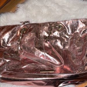 Fluorescent Pink Betsey Johnson Travel Bag